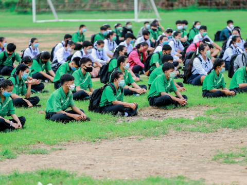 มอบหน้ากากผ้าป้องกันโควิด-19 ให้กับนักเรียน
