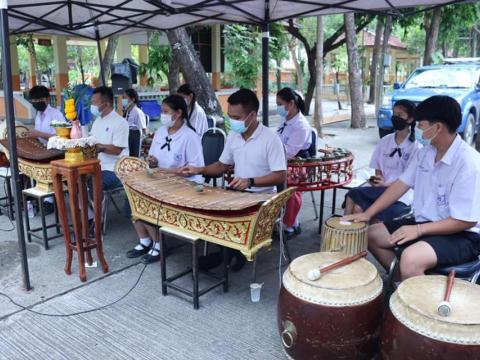 บรรเลงประกอบพิธีบวงสรวงเทวดาที่รักษาเครื่องเกียรติยศประกอบศพ