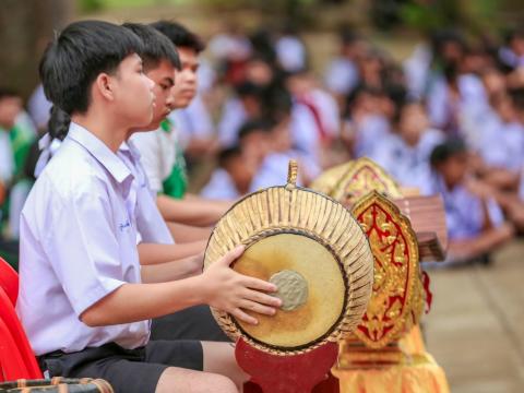 พิธีไหว้ศาลสิ่งศักดิ์สิทธิ์ประจำโรงเรียน ประจำปี 2568